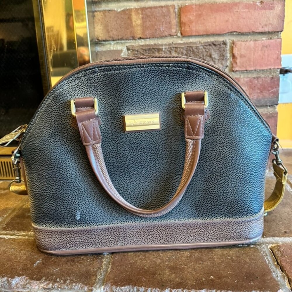 Vintage Unicorn London Leather Purse - Two Tone